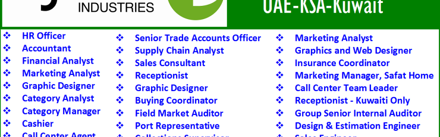 Huge Latest Job Vacancies in Alghanim Industries @Saudi Arabia,Kuwait