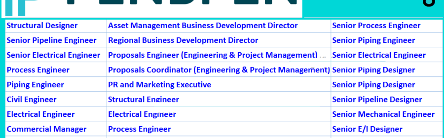 Latest Oil and Gas Job Vacancies in Penspen | Any Graduate/ Any Degree / Diploma / ITI |Btech | MBA | +2 | Post Graduates | Abu Dhabi,Bangkok,Singapore,UAE,USA,UK