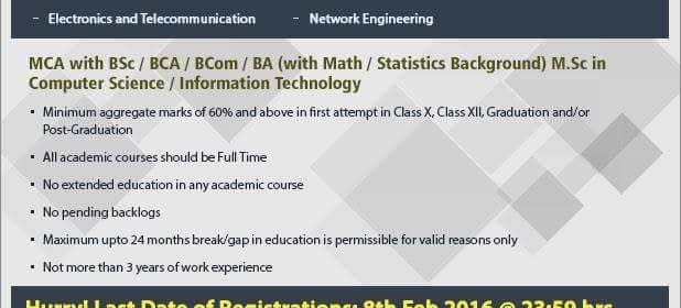 TCS Next Step Registration for 2016 Batch |Entry Level Engineer | Across India|Last Date 8th February 2016|APPLY NOW