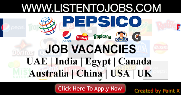Huge Latest Job Vacancies in Pepsico @Dubai,UAE,USA,Singapore,India