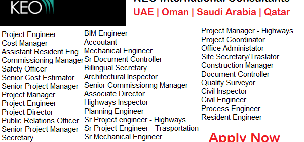 Huge Latest Job Vacancies in KEO International @Dubai,Abu Dhabi,Saudi Arabia,Qatar,UAE