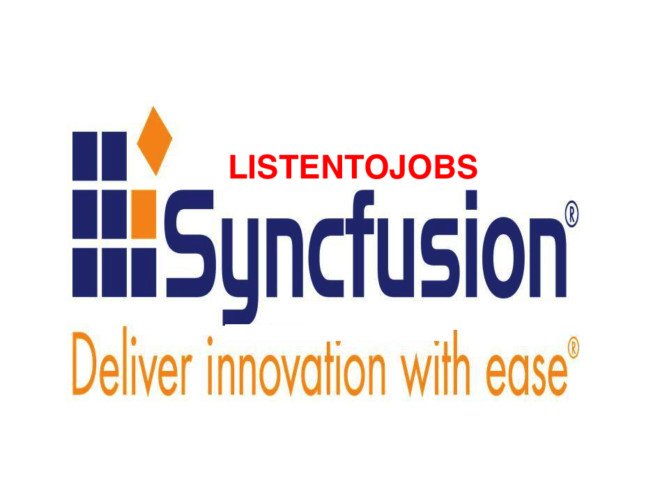 Syncfusion Walkin Drive|Freshers |BE/BTech/ME/MTech/MSc/MCA|Software Developer |Chennai|4th June 2016
