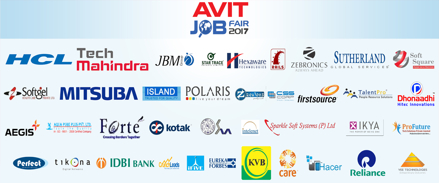 AVIT Job Fair 2017 | 56 IT/Core Companies | Any Graduate | 2015/2016/2017 Batches  | Multiple Job Profile | Chennai | 12th March 2017